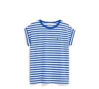 ARMEDANGELS Damen T-Shirt aus Bio-Baumwolle IDAARA Stripes Loose Fit White-Dynamo Blue L