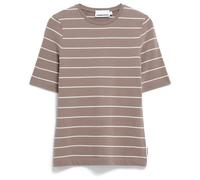ARMEDANGELS - Women's Jaanisara Fine Stripe - T-Shirt, Gr. XL, braun (WalnutCream/Oatmilk)