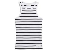 ARMEDANGELS KANITAA STRIPES - Damen Ripp-Top aus Bio-Baumwoll Mix white-black XXL