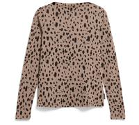 ARMEDANGELS Damen Longsleeve aus Bio-Baumwolle mit Leo-Print Leo Slim Fit Walnut Cream S