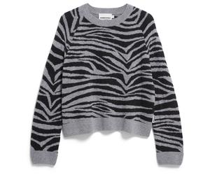 ARMEDANGELS - Women's Liliriaa Zebraraa - Pullover, Gr. XXL, grau (SilverMelange/SteelMelange)