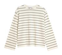 ARMEDANGELS - Women's Marynaa Fine Stripe - Longsleeve, Gr. L, weiß (Oatmilk/Black)