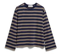 ARMEDANGELS - Women's Marynaa Fine Stripe - Longsleeve, Gr. M, blau (TintedNavy/GoldenHay)