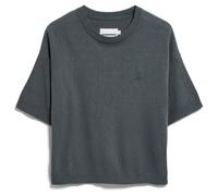 ARMEDANGELS Damen Strickshirt LINO Blend aus Leinen-Mix Relaxed Fit Space Steel S