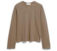 ARMEDANGELS - Women's Slub Jersey Stripe Longsleeve - Longsleeve, Gr. S, braun/beige (TintedNavy/GoldenHay)