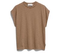 ARMEDANGELS - Women's Slub Jersey Stripe - T-Shirt, Gr. S, braun (SandStone/DriedPalm)