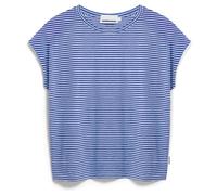 ARMEDANGELS SLUB JERSEY STRIPE Damen T-Shirt aus Bio-Baumwolle oatmilk-dynamo blue XXL
