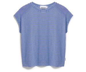 ARMEDANGELS - Women's Slub Jersey Stripe - T-Shirt, Gr. XXL, blau/lila (Oatmilk/DynamoBlue)