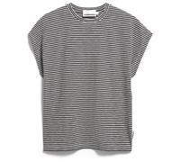 ARMEDANGELS - Women's Slub Jersey Stripe - T-Shirt, Gr. XXL, grau (Black/Oatmilk)