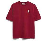 ARMEDANGELS Damen Heavyweight T-Shirt aus recyceltem Baumwoll Mix Iconic Å TARJAA Loose Fit Velvet Red M