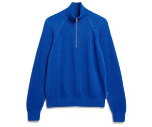 ARMEDANGELS - Women's Troyer Vanisé Knit Sweater - Pullover, Gr. L, blau (DynamoBlue/LightDynamoBlue)
