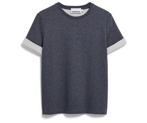 ARMEDANGELS - Women's Un-Wasted - T-Shirt, Gr. XXL, blau (SteelMelange/Undyed)