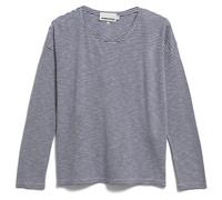 ARMEDANGELS - Women's Xianaa Lovely Stripes - Longsleeve, Gr. XS, grau (Oatmilk/BlueNoon)