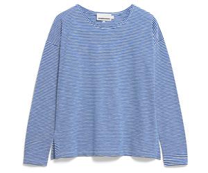ARMEDANGELS - Women's Xianaa Lovely Stripes - Longsleeve, Gr. XXL, blau (Oatmilk/DynamoBlue)