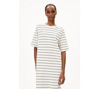 ARMEDANGELS XELINAA FINE STRIPE MIDI DRESS - Damen Heavyweight Jerseykleid aus recyceltem Baumwoll Mix undyed-black XXL