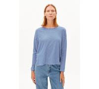 ARMEDANGELS Langarmshirt XIANAA Gestreift Bio-Baumwolle oatmilk-dynamo blue Größe M