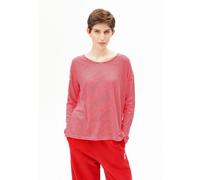 ARMEDANGELS XIANAA STRIPES Damen Longsleeve aus Bio-Baumwolle pink mist-mars red XXL