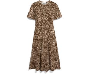 Armedangels Zebra Print Jersey Midi Kleid Damen Kleider braun Größe M Lifestyle Hautfreundlich