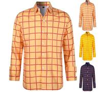 Armeegrün Flanellhemd Herren: Gefüttert Extra Lang Bügelfrei Casual Flanellhemd Freizeithemden Rot Winter Langarm Regular Fit Hemdjacke Herren Hemd Flanell Holzfällerhemd Kariertes Hemd S M L