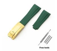 (Armeegrün-G 20 mm ohne Logo) 20 mm 21 mm Premium-Silikonarmband für Rolex Submariner Daytona Gmt Yacht-Master