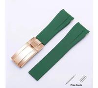 (Armeegrün-R 20 mm ohne Logo) 20 mm 21 mm Premium-Silikonarmband für Rolex Submariner Daytona Gmt Yacht-Master-Serie