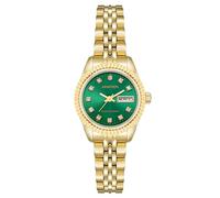Armitron Women's Genuine Crystal Accented Day/Date Function Bracelet Watch, 75/2475 Gold/Green