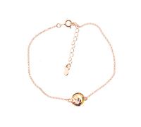 Armkette aus vergoldetem 925 Silber mit gelbem Lemon Bernstein, rosévergoldet Bernstein