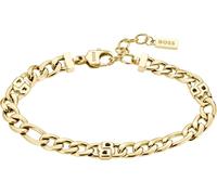 Armkette BOSS "DOUBLE B INFINITE", gold (gelbgoldfarben), Armbänder, Damen, 18cm, Edelstahl, Armkette (62365905-0) gelbgoldfarben