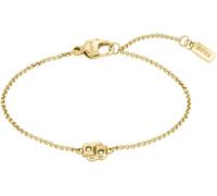 Armkette BOSS "DOUBLE B PETIT", gold (gelbgoldfarben), Armbänder, Damen, 16cm, Edelstahl, Armkette (72158306-0) gelbgoldfarben