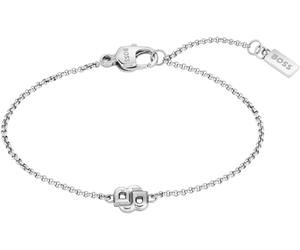 Armkette BOSS "DOUBLE B PETIT", silber (edelstahlfarben), Armbänder, Damen, 16cm, Edelstahl, Armkette (21717506-0) edelstahlfarben
