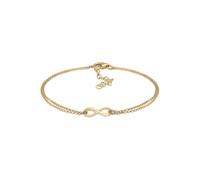 Armkette ELLI "Armband Infinity Liebe Unendlichkeit Layer 925 Serling Silber" Gr. 190, gold, Armbänder, Damen, 190, Silber 925 (Sterlingsilber), Armkette (16262210-190) gold