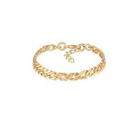 Armkette ELLI "Armband Panzerkette Gliederarmband goldfarben für Damen" Gr. 170, gold, Armbänder, Damen, Messing, Armkette (10123661-170) gold