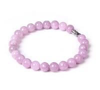 Armkette Herren, Stein Armbänder Kunzit Naturstein Perlen Armband Chakra Armband Yoga Balance Freundschaftsarmband Mala Perlen Schmuck Für Frauen Mädchen Jungen 21Cm