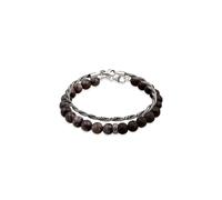 KUZZOI 2er Set Lava Stein Kordelkette 925 Sterling Silber Oxidiert 19 Herren