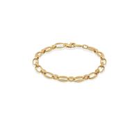 KUZZOI Gliederlook Oval 925 Sterling Silber goldfarben Herren