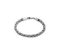 Kuzzoi Armband Königskette Klassik 925 Silber, grau Grau
