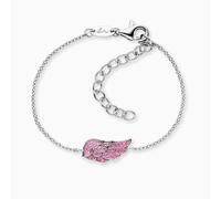 Armkette - Sterlingsilber - Glitzerflügel rosa