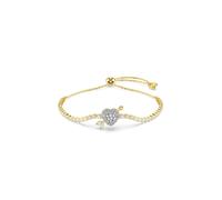 Armkette SWAROVSKI "Schmuck Geschenk Idyllia Armband", gold (gelbgoldfarben, metallfarben, kristallweiß, kristallweiß), Armbänder, Damen, Metallmix, Armkette, mit Swarovski Kristall, Zirkonia (synth.)
