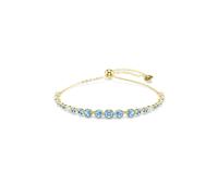 Armkette SWAROVSKI "Schmuck Geschenk IMBER Armband", gelbgoldfarben, blau, blau, Armbänder, Damen, Metall, Armkette, mit Swarovski Kristall (56789033-0) gelbgoldfarben, blau, blau