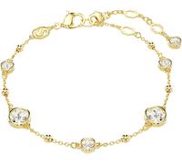 Armkette SWAROVSKI "Schmuck Geschenk Imber Armband" Gr. M, gold (gelbgoldfarben, kristallweiß, kristallweiß), Armbänder, Damen, M, Metall, Armkette, mit Swarovski Kristall (16906513-M) gelbgoldfarben,