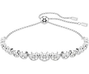 Armkette SWAROVSKI "Schmuck Geschenk IMBER Armband", silber (metallfarben, kristallweiß, kristallweiß), Armbänder, Damen, Metall, Armkette, mit Swarovski Kristall (97026350-0) metallfarben, kristallwe