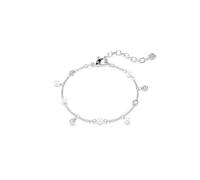 Armkette SWAROVSKI "Schmuck Geschenk IMBER Armband", silber (metallfarben, kristallweiß, weiß, kristallweiß), Armbänder, Damen, Metall Perlen, Metall, Perlen, Armkette, mit Swarovski Kristall - mit Sw
