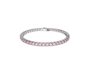 Armkette SWAROVSKI "Schmuck Geschenk Matrix Armband" Gr. XL, rosa (metallfarben, rosa, rosa), Armbänder, Damen, XL, Metall, Armkette, mit Swarovski Kristall (51456519-XL) metallfarben, rosa, rosa