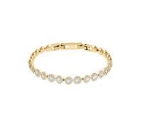 Armkette SWAROVSKI "Schmuck Geschenk Una Angelic Armband" Gr. M, gold (gelbgoldfarben, kristallweiß, kristallweiß), Armbänder, Damen, M, Metall, glitzernd, glänzend, Armkette, mit Swarovski Kristall (
