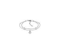Armkette TOMMY HILFIGER "LAYERED", silber (edelstahlfarben), Armbänder, Damen, 19cm, Edelstahl, Armkette, Emaille (89770541-0) edelstahlfarben