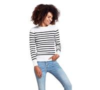 Armor Lux Damen 77280 Pullover, Mehrfarbig (Milk/Rich Navy 4fq), Large (Herstellergröße: 4)