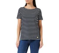 Armor Lux Damen Im Marine-Stil Aus Leichter Baumwolle T-Shirt, Mehrfarbig (Rich Navy/Blanc Bi8), M EU