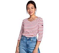 ARMOR LUX SHIRT IM MARINE-STIL 3/4 ARMELN "CAP COZ" M BLANC/BRAISE