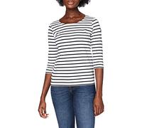 Armor Lux Damen Langarmshirt 6225, Gr. 38 (Herstellergröße: 2 - M), Weiß (Bi9 Blanc/Rich Navy)