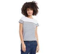 Armor Lux Damen Marinière etel Héritage Femme T-Shirt, Mehrfarbig (Bi9 Blanc/Rich Navy Bi9), 34 (Herstellergröße: 0)